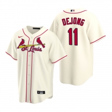 Men's Nike St. Louis Cardinals #11 Paul DeJong Cream Alternate Stitched Baseball Jersey