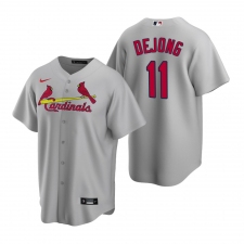 Men's Nike St. Louis Cardinals #11 Paul DeJong Gray Road Stitched Baseball Jersey