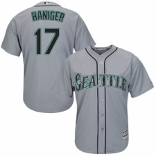 Youth Majestic Seattle Mariners #17 Mitch Haniger Replica Grey Road Cool Base MLB Jersey