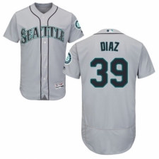 Men's Majestic Seattle Mariners #39 Edwin Diaz Grey Road Flex Base Authentic Collection MLB Jersey