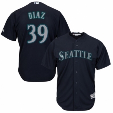 Men's Majestic Seattle Mariners #39 Edwin Diaz Replica Navy Blue Alternate 2 Cool Base MLB Jersey
