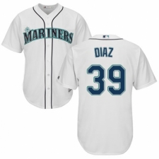 Youth Majestic Seattle Mariners #39 Edwin Diaz Replica White Home Cool Base MLB Jersey