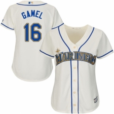 Women's Majestic Seattle Mariners #16 Ben Gamel Authentic Cream Alternate Cool Base MLB Jersey