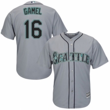 Youth Majestic Seattle Mariners #16 Ben Gamel Replica Grey Road Cool Base MLB Jersey