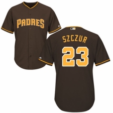 Men's Majestic San Diego Padres #23 Matt Szczur Replica Brown Alternate Cool Base MLB Jersey