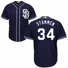 Youth Majestic San Diego Padres #34 Craig Stammen Replica Navy Blue Alternate 1 Cool Base MLB Jersey