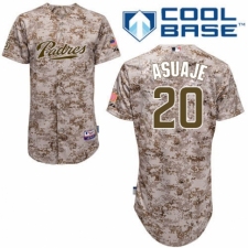 Men's Majestic San Diego Padres #20 Carlos Asuaje Authentic Camo Alternate 2 Cool Base MLB Jersey