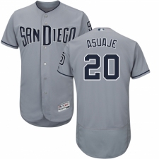 Men's Majestic San Diego Padres #20 Carlos Asuaje Authentic Grey Road Cool Base MLB Jersey