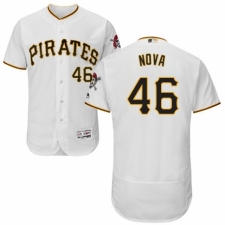 Men's Majestic Pittsburgh Pirates #46 Ivan Nova White Home Flex Base Authentic Collection MLB Jersey