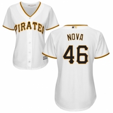 Women's Majestic Pittsburgh Pirates #46 Ivan Nova Authentic White Home Cool Base MLB Jersey