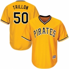 Men's Majestic Pittsburgh Pirates #50 Jameson Taillon Replica Gold Alternate Cool Base MLB Jersey