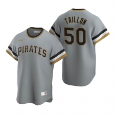 Men's Nike Pittsburgh Pirates #50 Jameson Taillon Gray Cooperstown Collection Road Stitched Baseball Jersey
