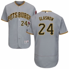 Men's Majestic Pittsburgh Pirates #24 Tyler Glasnow Grey Road Flex Base Authentic Collection MLB Jersey