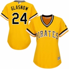 Women's Majestic Pittsburgh Pirates #24 Tyler Glasnow Authentic Gold Alternate Cool Base MLB Jersey
