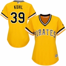 Women's Majestic Pittsburgh Pirates #39 Chad Kuhl Authentic Gold Alternate Cool Base MLB Jersey