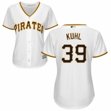 Women's Majestic Pittsburgh Pirates #39 Chad Kuhl Authentic White Home Cool Base MLB Jersey