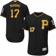 Men's Majestic Pittsburgh Pirates #17 Austin Meadows Black Alternate Flex Base Authentic Collection MLB Jersey