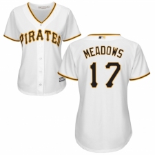 Women's Majestic Pittsburgh Pirates #17 Austin Meadows Authentic White Home Cool Base MLB Jersey