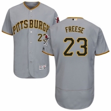 Men's Majestic Pittsburgh Pirates #23 David Freese Grey Road Flex Base Authentic Collection MLB Jersey