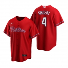 Men's Nike Philadelphia Phillies #4 Scott Kingery Red Alternate Stitched Baseball Jersey