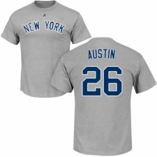 MLB Nike New York Yankees #26 Tyler Austin Gray RBI T-Shirt
