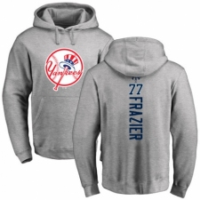 MLB Nike New York Yankees #77 Clint Frazier Ash Backer Pullover Hoodie