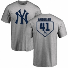 MLB Nike New York Yankees #41 Miguel Andujar Gray Name & Number T-Shirt
