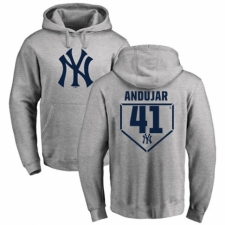 MLB Nike New York Yankees #41 Miguel Andujar Gray RBI Pullover Hoodie