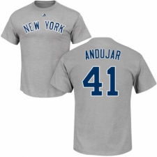 MLB Nike New York Yankees #41 Miguel Andujar Gray RBI T-Shirt