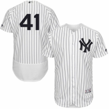 Men's Majestic New York Yankees #41 Miguel Andujar White Home Flex Base Authentic Collection MLB Jersey