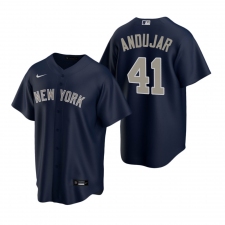 Men's Nike New York Yankees #41 Miguel Andujar Navy Alternate Stitched Baseball Jersey