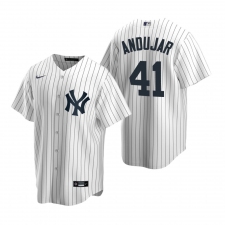 Men's Nike New York Yankees #41 Miguel Andujar White Home Stitched Baseball Jersey
