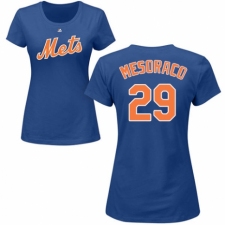 MLB Women's Nike New York Mets #29 Devin Mesoraco Royal Blue Name & Number T-Shirt