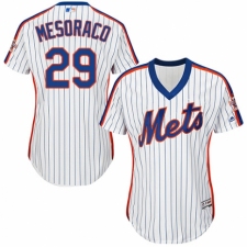 Women's Majestic New York Mets #29 Devin Mesoraco Authentic White Alternate Cool Base MLB Jersey
