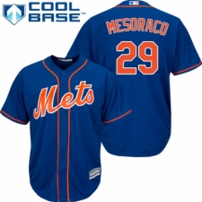 Youth Majestic New York Mets #29 Devin Mesoraco Authentic Royal Blue Alternate Home Cool Base MLB Jersey
