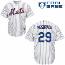 Youth Majestic New York Mets #29 Devin Mesoraco Authentic White Home Cool Base MLB Jersey