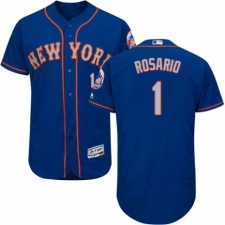 Men's Majestic New York Mets #1 Amed Rosario Royal/Gray Alternate Flex Base Authentic Collection MLB Jersey