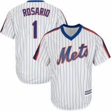 Youth Majestic New York Mets #1 Amed Rosario Authentic White Alternate Cool Base MLB Jersey