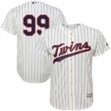 Youth Majestic Minnesota Twins #99 Logan Morrison Authentic Cream Alternate Cool Base MLB Jersey