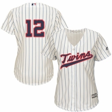 Women's Majestic Minnesota Twins #12 Jake Odorizzi Authentic Cream Alternate Cool Base MLB Jersey