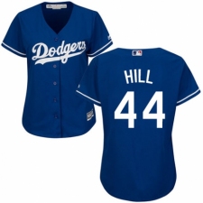 Women's Majestic Los Angeles Dodgers #44 Rich Hill Authentic Royal Blue Alternate Cool Base MLB Jersey