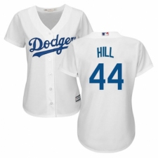 Women's Majestic Los Angeles Dodgers #44 Rich Hill Authentic White Home Cool Base MLB Jersey