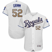 Men's Majestic Kansas City Royals #52 Justin Grimm White Flexbase Authentic Collection MLB Jersey