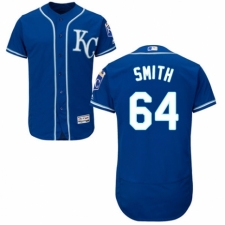 Men's Majestic Kansas City Royals #64 Burch Smith Royal Blue Alternate Flex Base Authentic Collection MLB Jersey