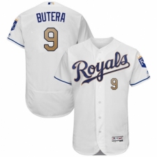 Men's Majestic Kansas City Royals #9 Drew Butera White Flexbase Authentic Collection MLB Jersey