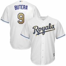 Youth Majestic Kansas City Royals #9 Drew Butera Authentic White Home Cool Base MLB Jersey