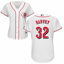 Women's Majestic Cincinnati Reds #32 Matt Harvey Replica White Home Cool Base MLB Jersey
