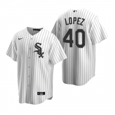 Men's Nike Chicago White Sox #40 Reynaldo Lopez White Home Stitched Baseball Jersey