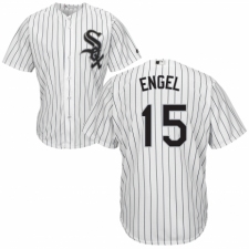 Men's Majestic Chicago White Sox #15 Adam Engel Replica White Home Cool Base MLB Jersey