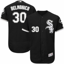 Men's Majestic Chicago White Sox #30 Nicky Delmonico Black Alternate Flex Base Authentic Collection MLB Jersey